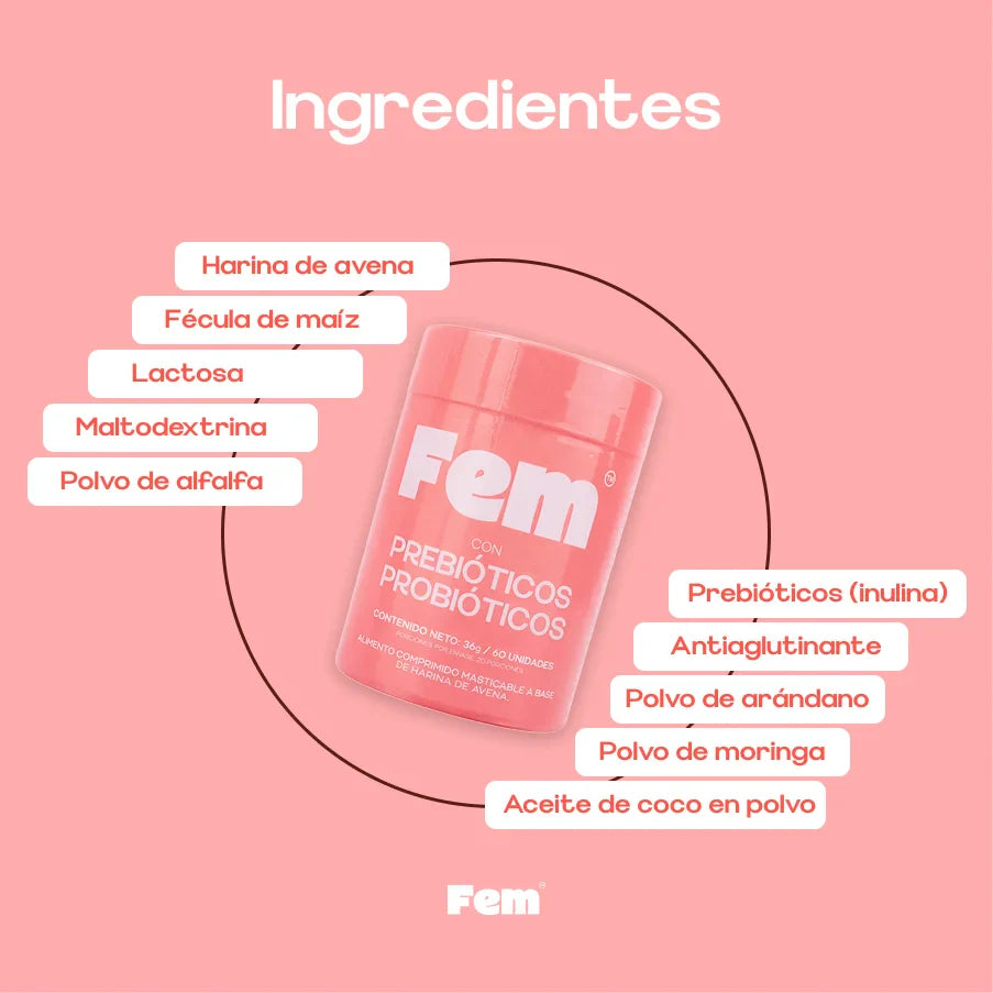 Alimento con probióticos y prebióticos x 60 UND